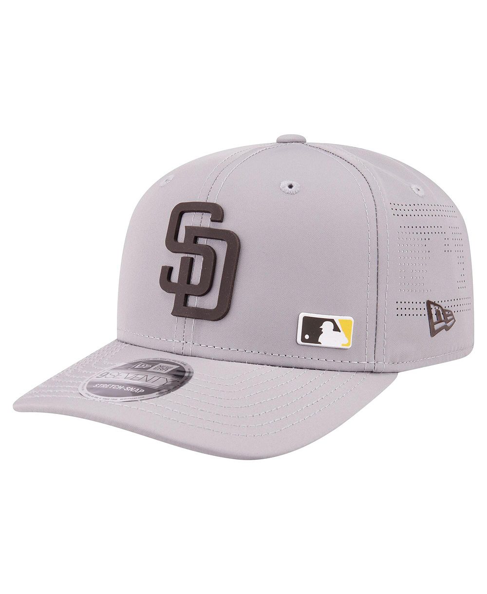 Мужская New Era Hat San Diego Padres Laser Perforated 9SEVENTY Adjustable Gray