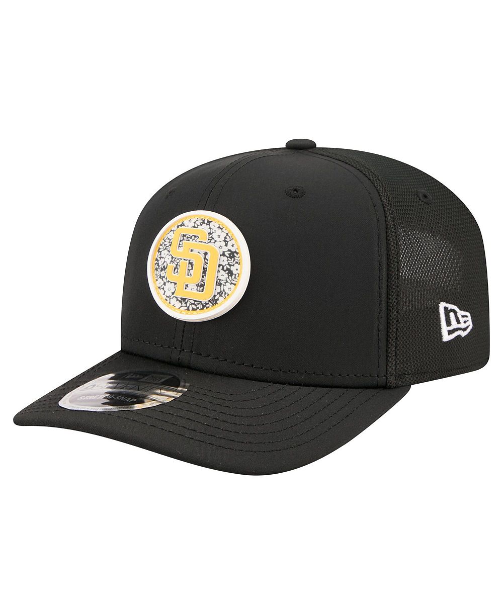 Мужская кепка New Era Black San Diego Padres Floral Patch 9SEVENTY