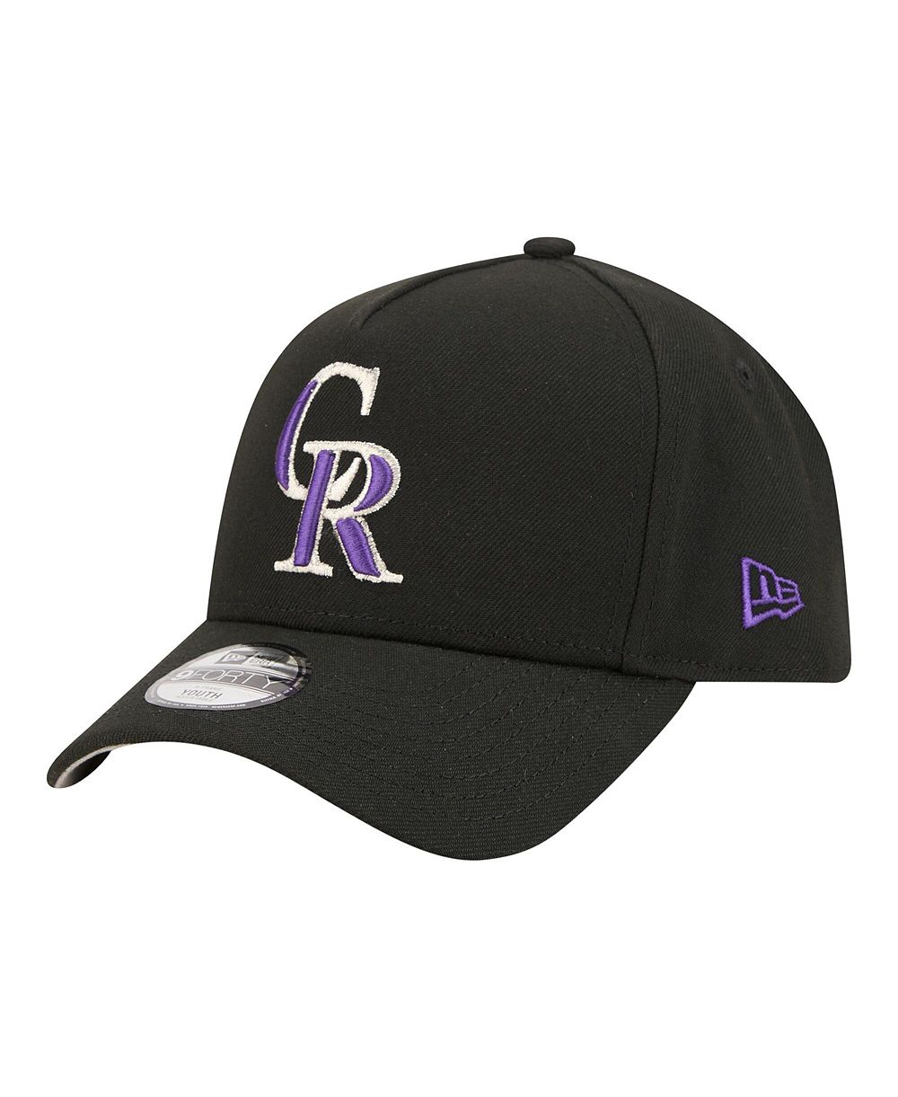 New Era Кепка 9FORTY A-Frame Adjustable Black Colorado Rockies для мальчиков и девочек