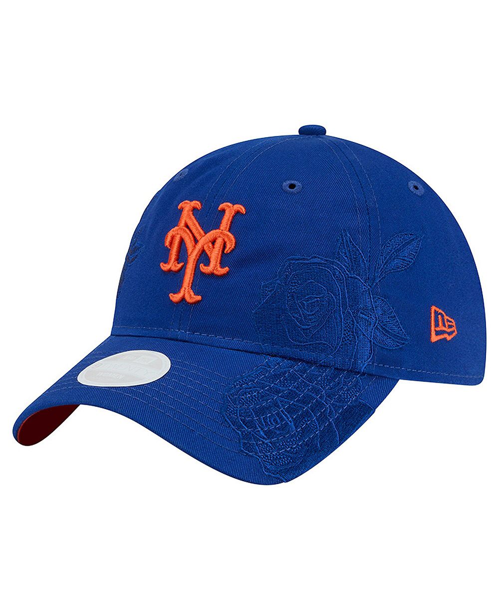 Женская кепка New Era Royal New York Mets Roses 9TWENTY Adjustable Hat