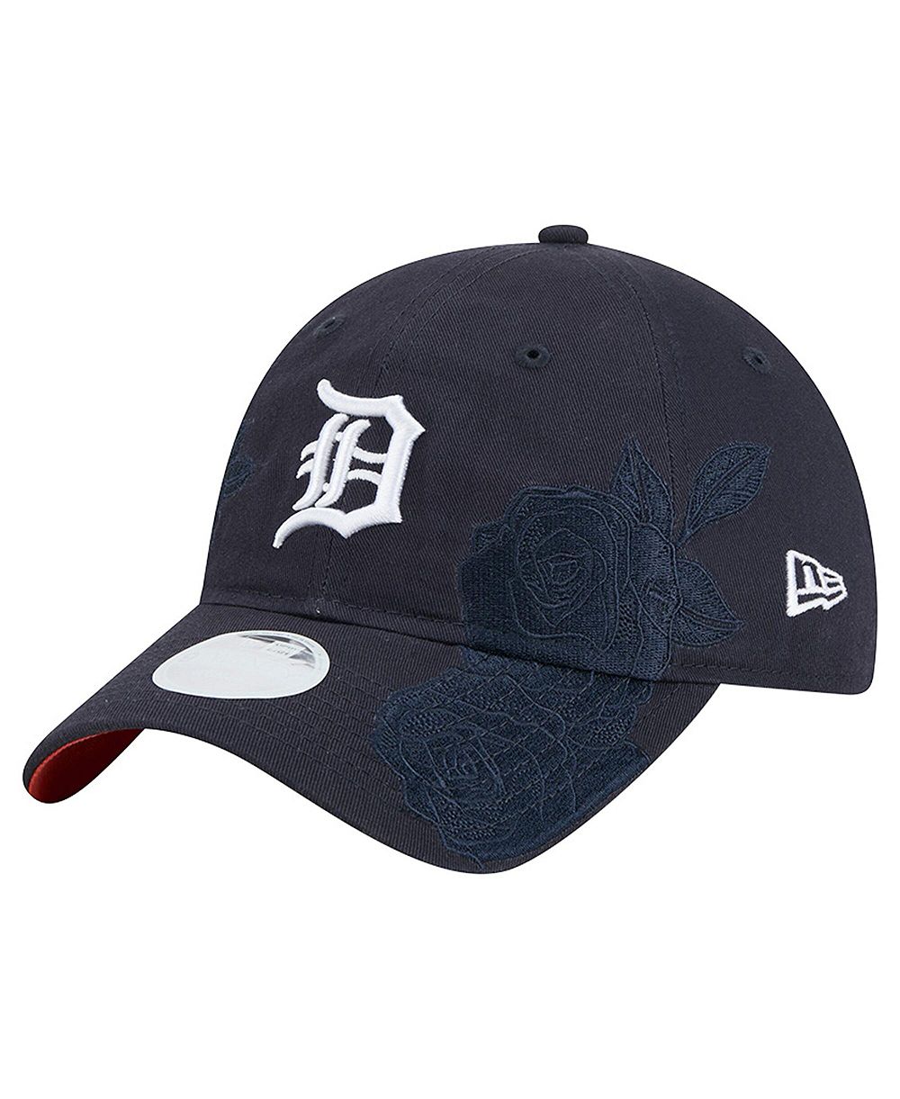 Женская кепка New Era Navy Detroit Tigers Roses 9TWENTY Adjustable