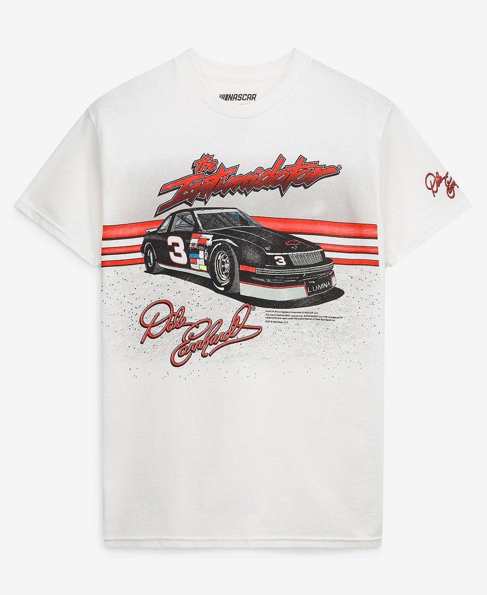 Isaac Morris Men's White Dale Earnhardt Intimidator T-Shirt