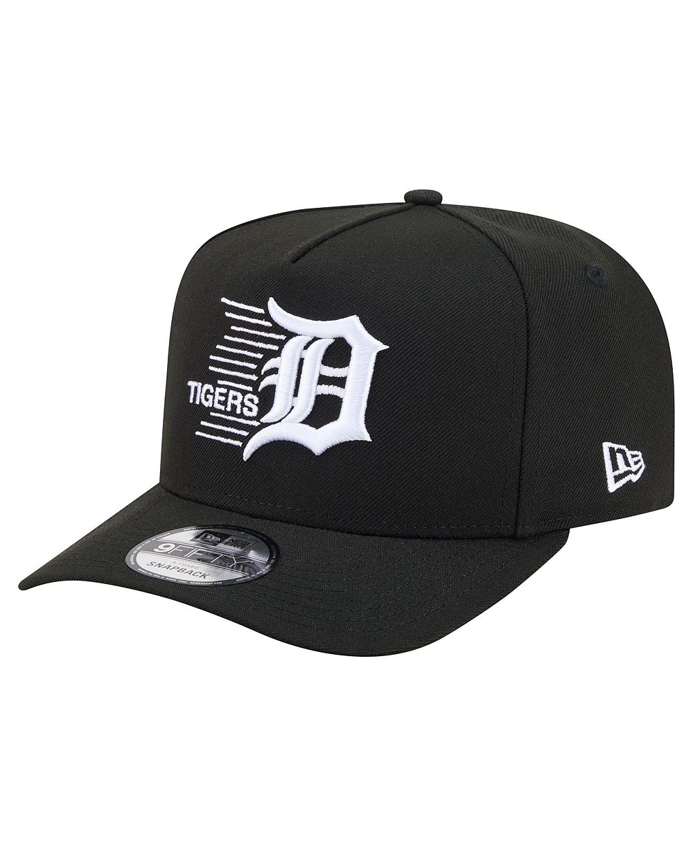 New Era Men's Black Detroit Tigers Motion A-Frame 9FIFTY Snapback Hat