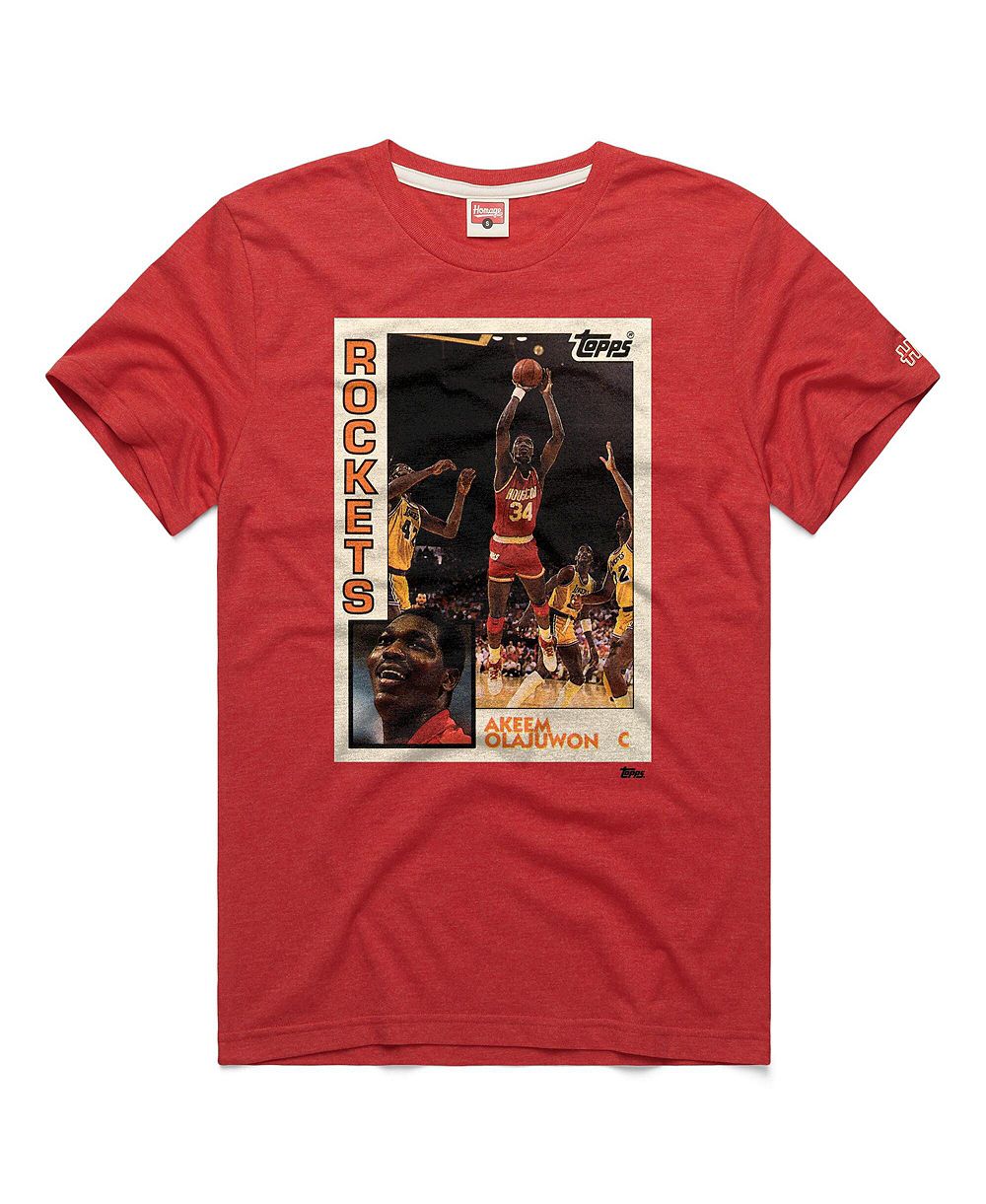 Футболка Homage Men's and Women's Hakeem Olajuwon Houston Rockets