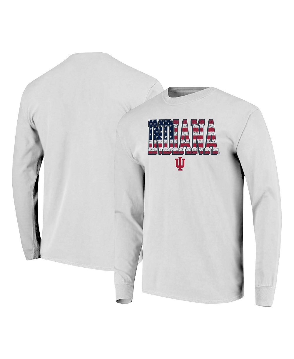Мужская футболка Image One Indiana Hoosiers Tall Type Long Sleeve White