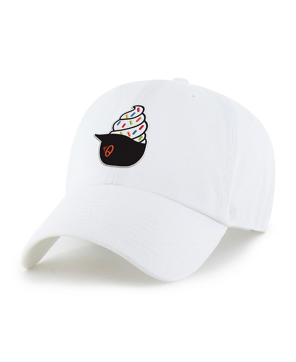 Детская кепка '47 Brand White Baltimore Orioles Ice Cream Helmet Clean Up Adjustable