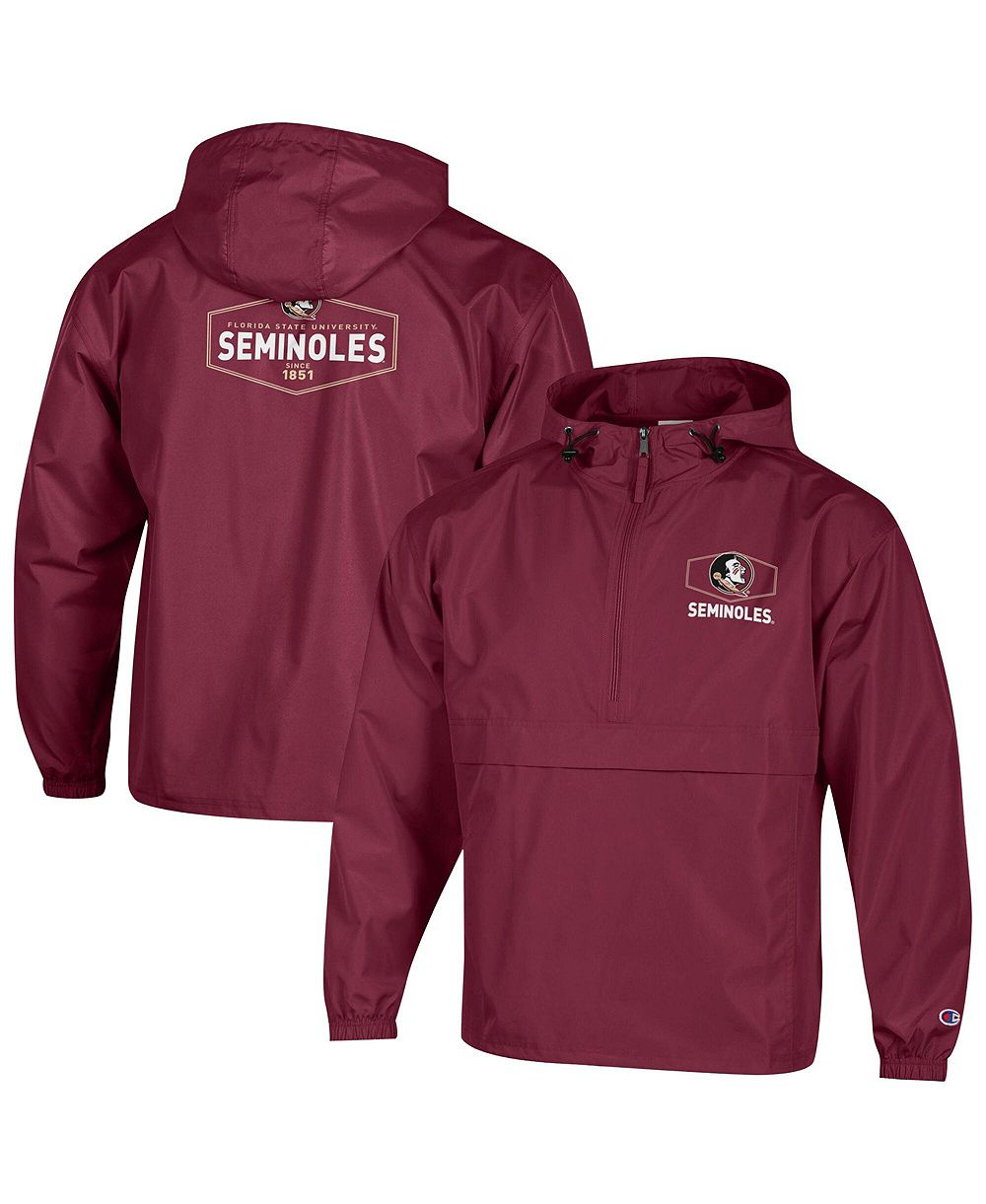 Champion Men's Garnet Florida State Seminoles Delay Packable Half-Zip Hoodie