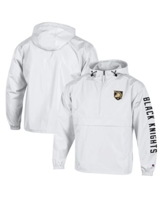 Champion Men's White Army Black Knights Cloud Packable Half-Zip Hoodie