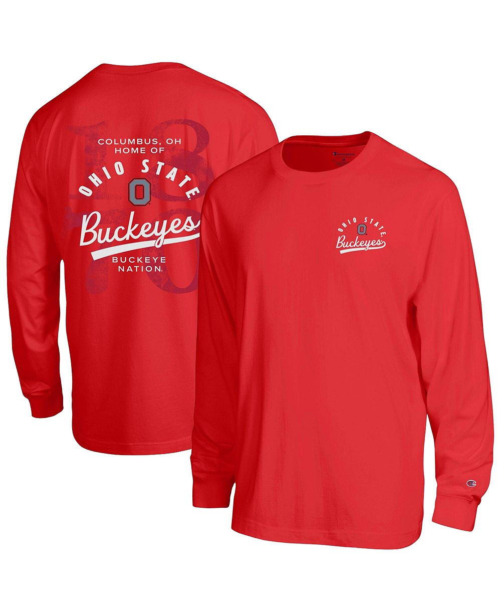 Мужская футболка Champion Ohio State Buckeyes Laminated All-Star Long Sleeve