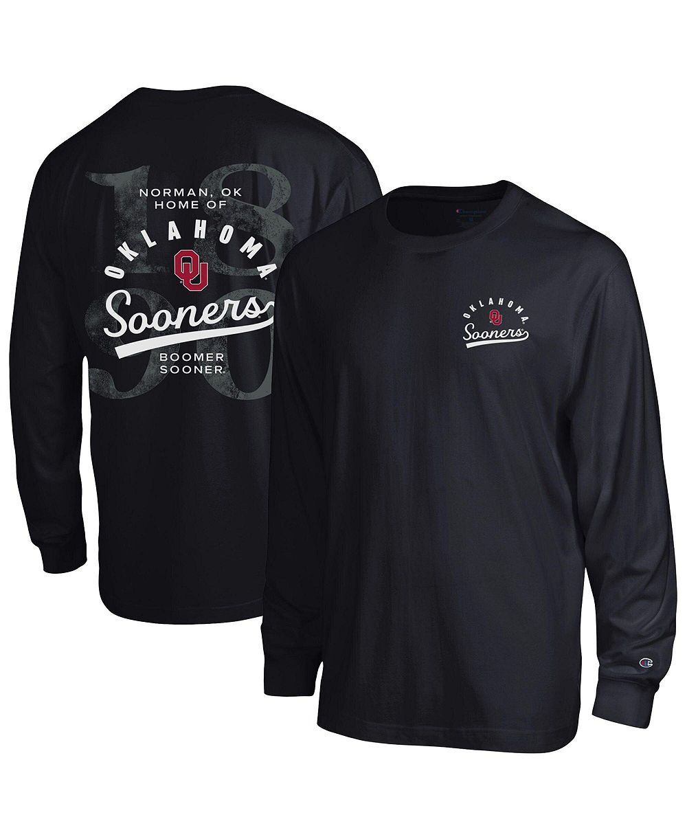 Мужская футболка Champion Black Oklahoma Sooners Laminated All-Star Long Sleeve