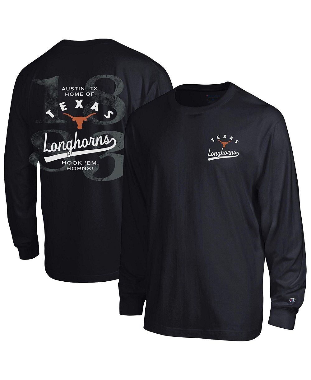 Champion Мужская футболка с длинным рукавом Texas Longhorns Black