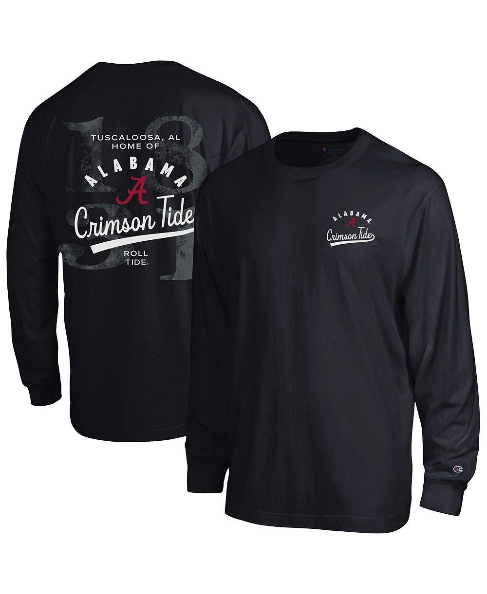 Champion Мужские футболки с длинным рукавом Alabama Crimson Tide Laminated All-Star Black