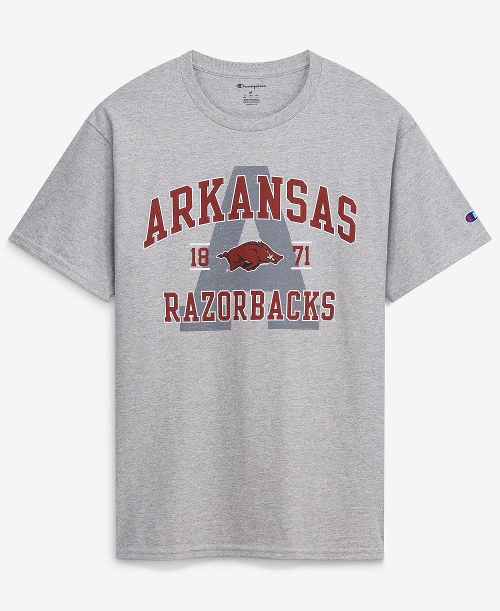 Мужская футболка Champion Arkansas Razorbacks Varsity Heather Gray