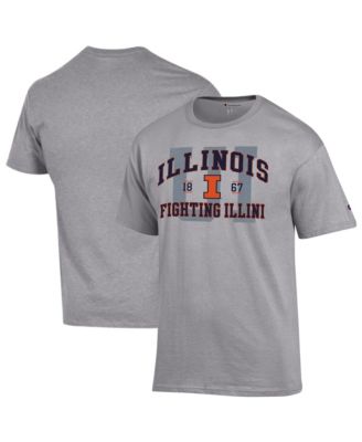Champion Men's Heather Gray Illinois Fighting Illini Varsity T-Shirt