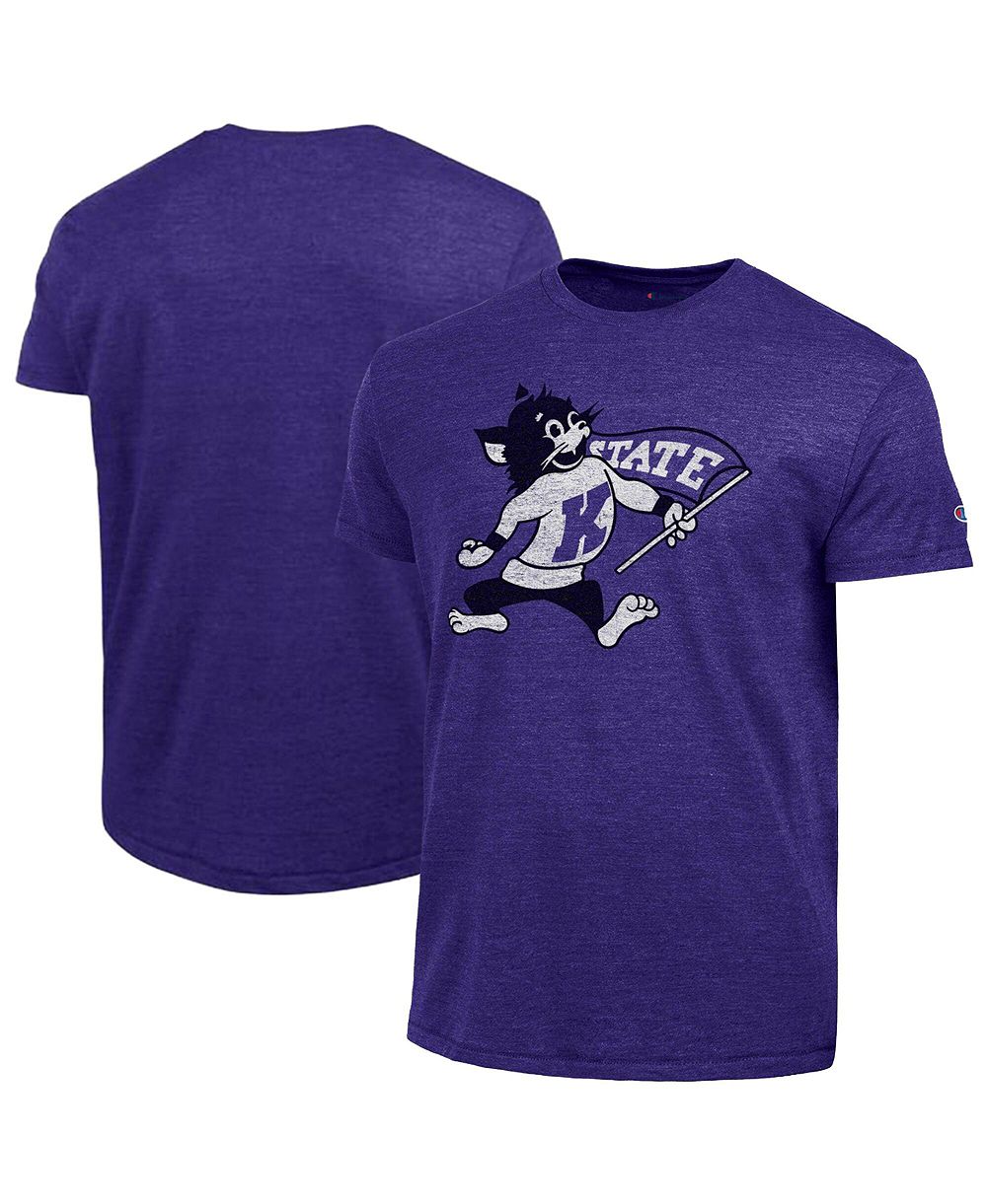 Мужская футболка Champion Purple Kansas State Wildcats Triumph Tri-Blend