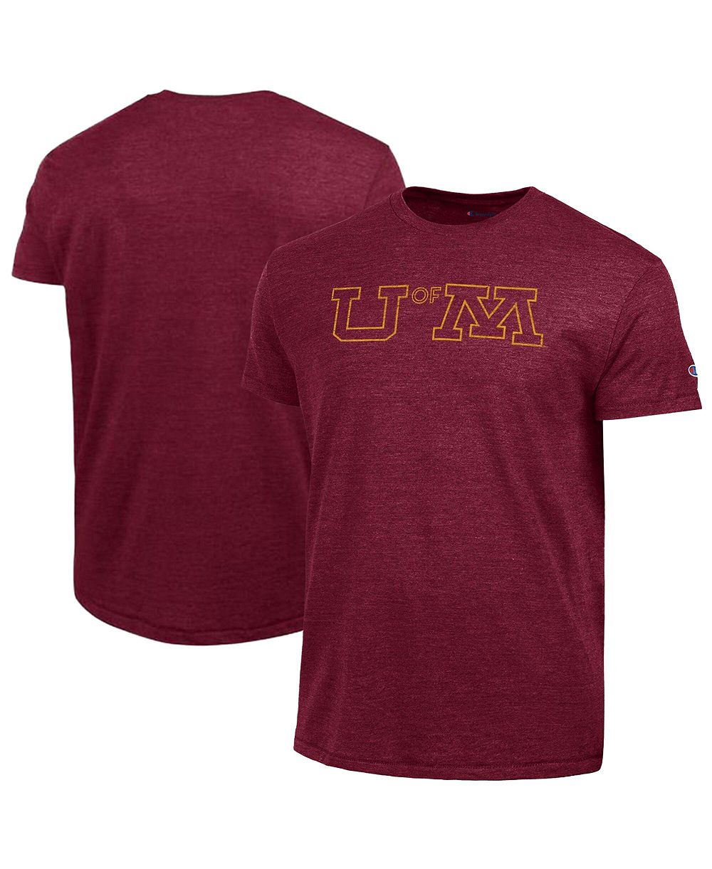 Мужская футболка Champion Maroon Minnesota Golden Gophers Triumph Tri-Blend