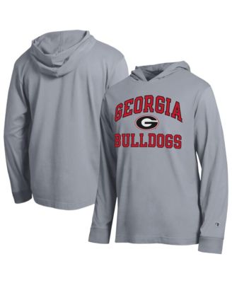 Мужская футболка Champion Heather Gray Georgia Bulldogs High Motor All-Star Long Sleeve Hooded