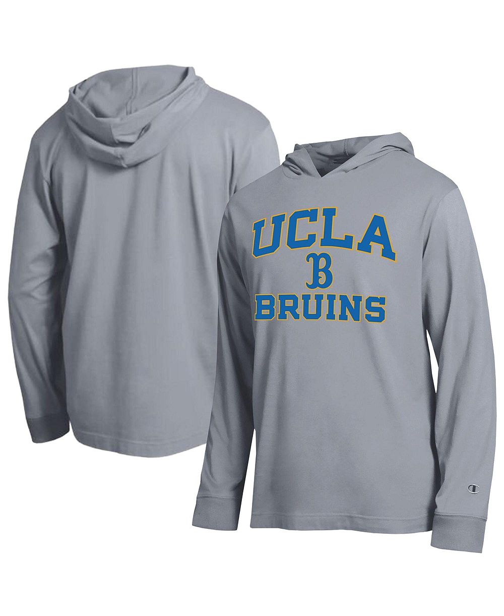 Мужская лонгслив-футболка с капюшоном Champion Heather Gray UCLA Bruins High Motor All-Star