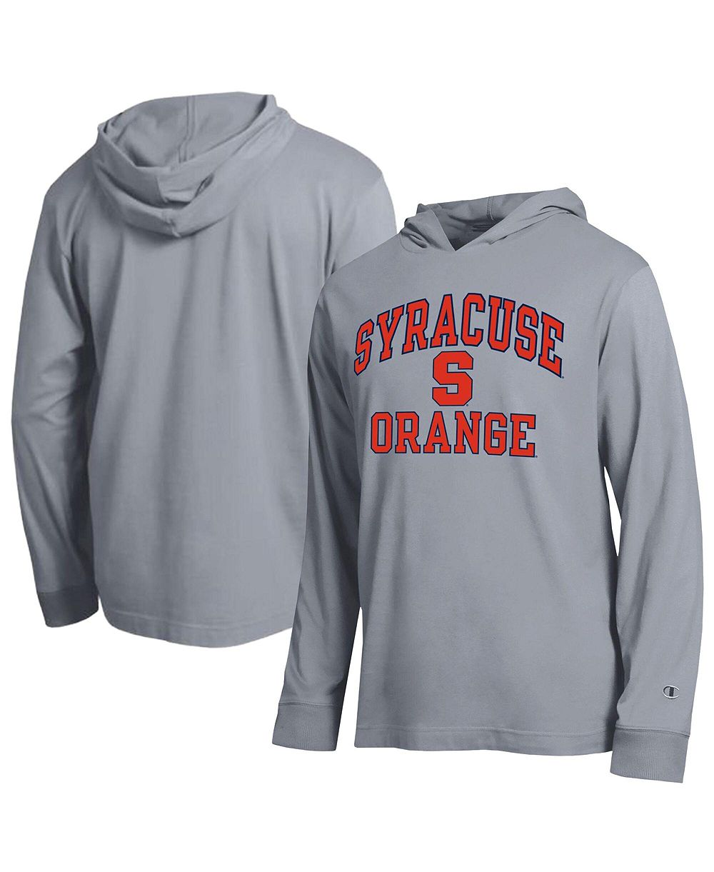 Мужская футболка Champion Heather Gray Syracuse Orange High Motor All-Star Long Sleeve Hooded