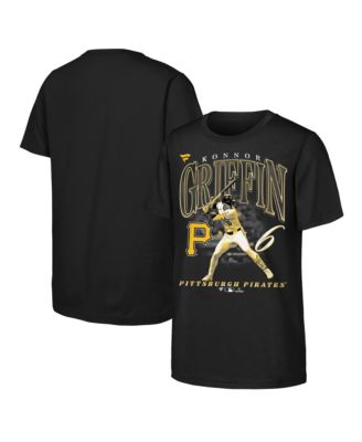 Fanatics Big Boys and Girls Konnor Griffin Black Pittsburgh Pirates Stance Name & Number T-Shirt