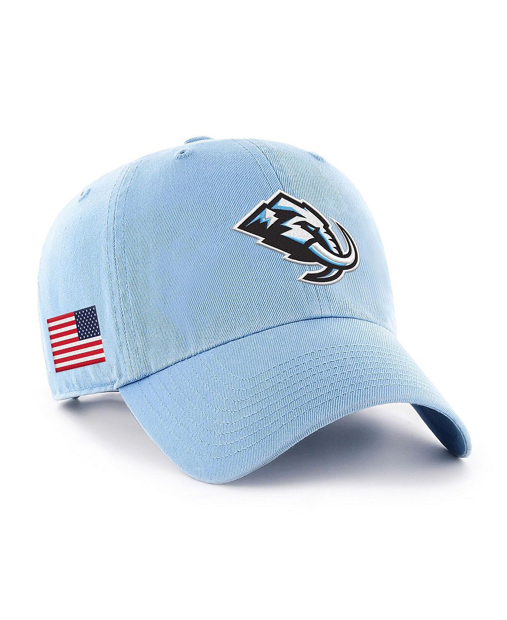 Мужская и женская кепка '47 Brand Light Blue Utah Mammoth Heritage Flag Clean Up Adjustable