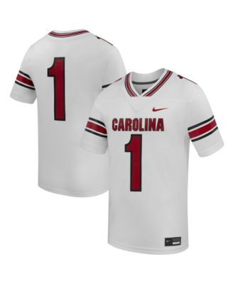 Мужская джерси Nike #1 White South Carolina Gamecocks Road Replica Football