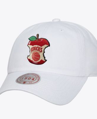 Mitchell & Ness Men's White New York Knicks Apple Bite 1904 Adjustable Dad Hat
