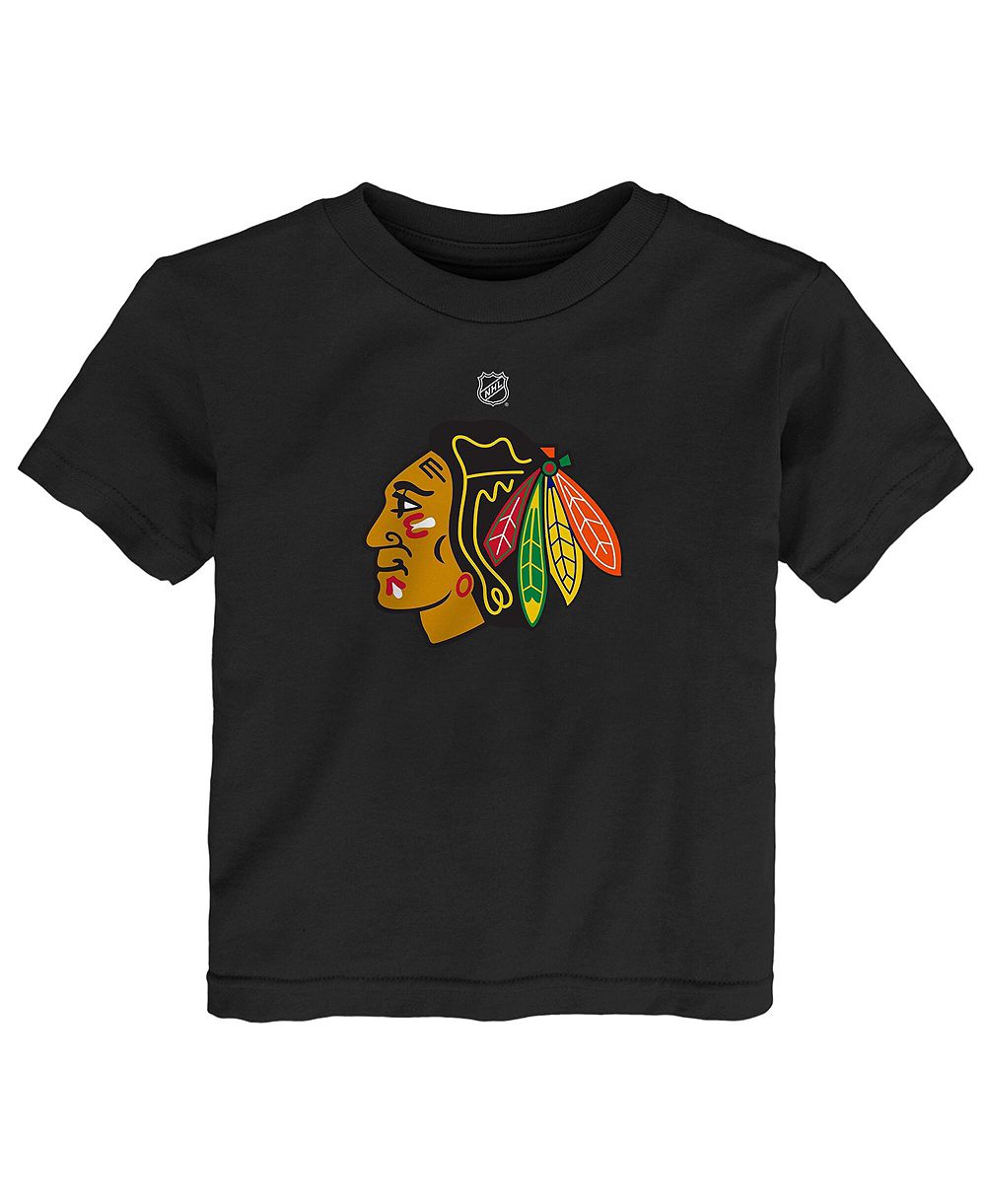 Outerstuff Black Chicago Blackhawks Primary Logo T-Shirt для мальчиков и девочек