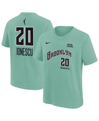 Nike Big Boys and Girls Sabrina Ionescu Mint New York Liberty Rebel Edition Name & Number T-Shirt