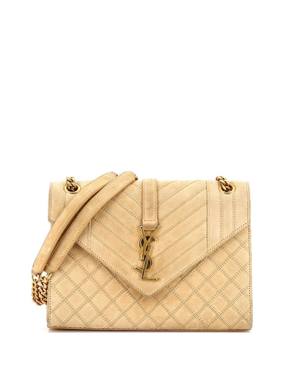 Б/у сумка Saint Laurent Small Classic Monogram Envelope Satchel, замша