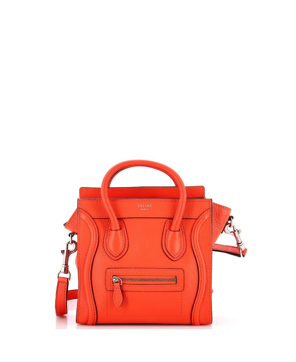 Pre-Owned Celine Nano Luggage Bag Grainy Leather