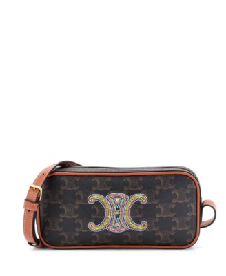 Celine мини-сумка через плево Camera Shoulder Bag Embroidered Triomphe (Pre-Owned)