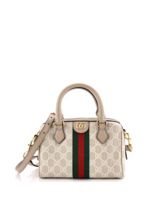 Сумка Pre-Owned Gucci Mini Ophidia Convertible Boston Bag GG Coated Canvas