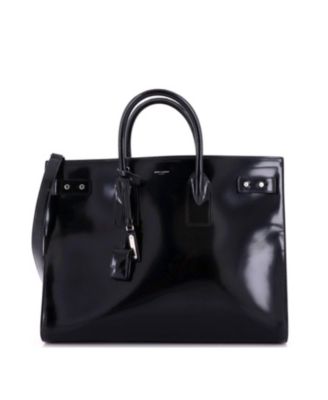Pre-Owned Saint Laurent Large Sac de Jour Thin Bag Patent