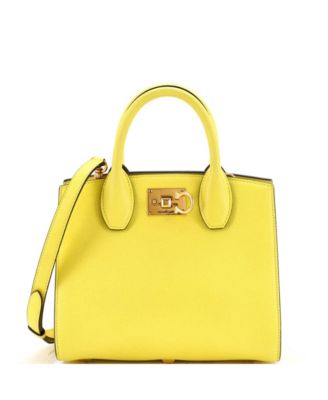 Pre-Owned Salvatore Ferragamo Small Studio Top Handle Box Bag Leather