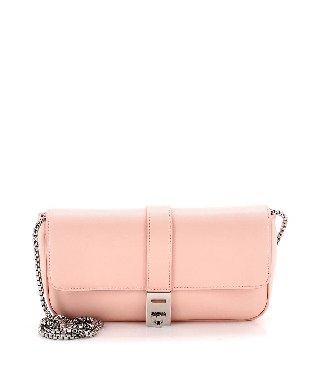 Сумка через плечо Pre-Owned Salvatore Ferragamo Mini Gancini Archive Flap Chain Leather