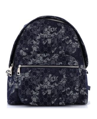 Gucci б/у рюкзак с молнией и передним карманом, камуфляж GG Denim