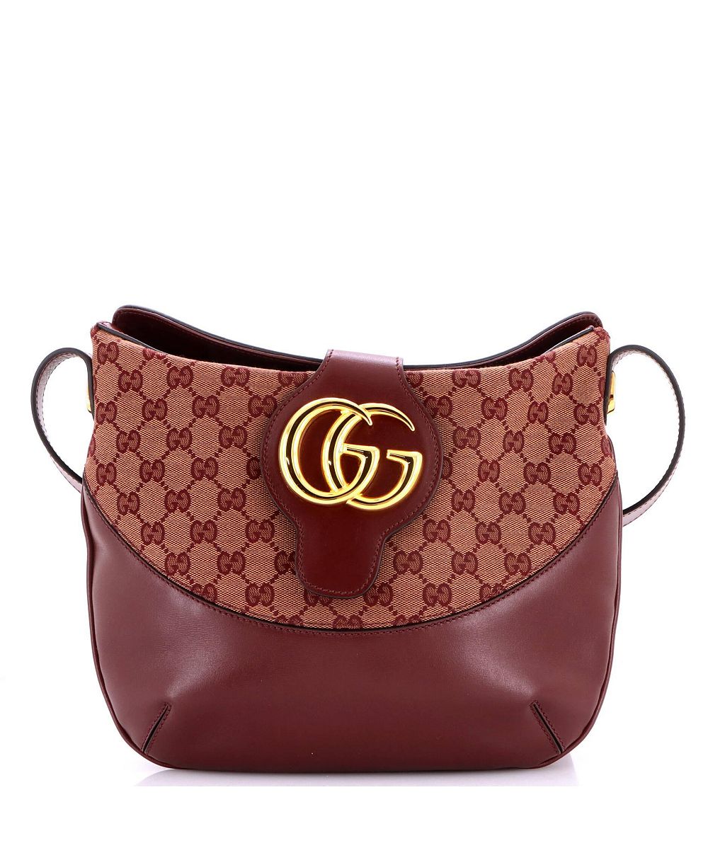 Pre-Owned Gucci Medium Arli Crossbody Bag Leather and GG Canvas
