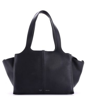 Pre-Owned Celine Small Tri-Fold Shoulder Bag Grained Calfskin