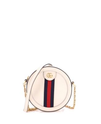 Pre-Owned Gucci Mini Ophidia Round Shoulder Bag Leather