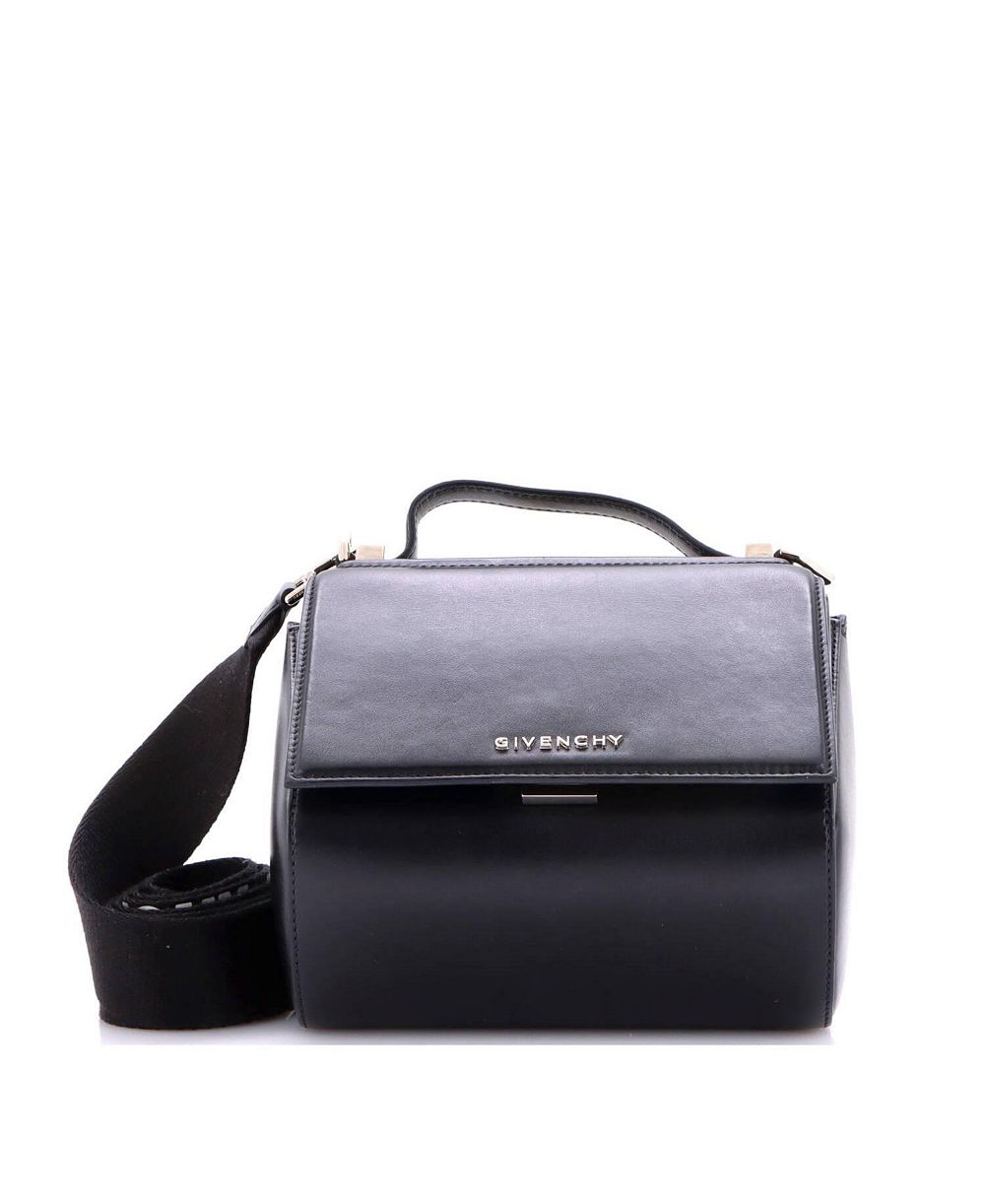 Pre-Owned Givenchy Mini Logo Strap Pandora Box Bag Leather