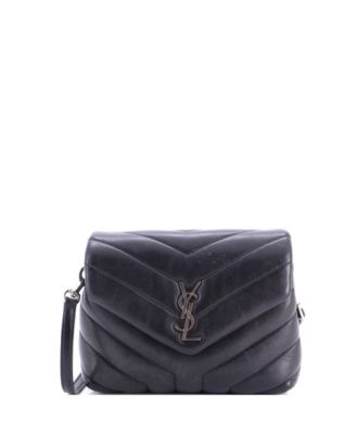 Pre-Owned Saint Laurent Toy Loulou Shoulder Bag Matelasse Chevron Leather
