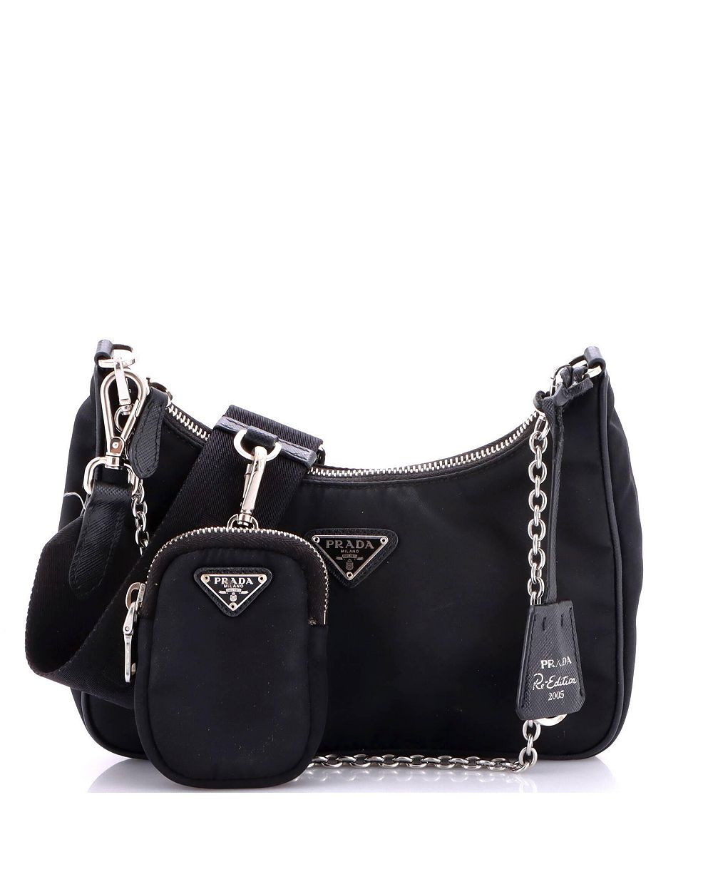 Pre-Owned Prada Small Re-Edition 2005 Shoulder Bag Tessuto