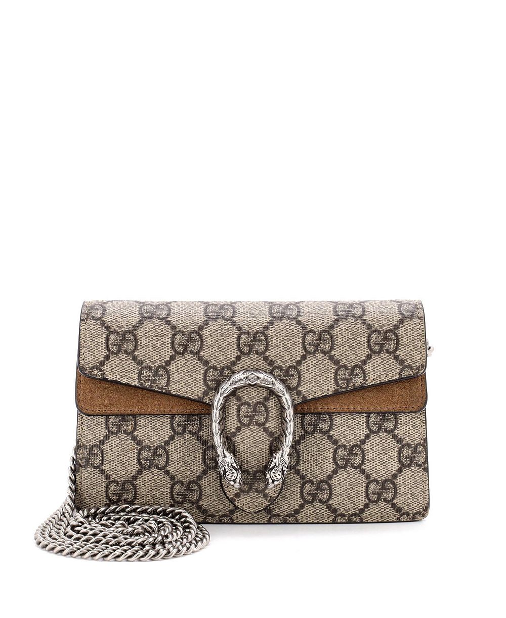 Pre-Owned Gucci Super Mini Dionysus Bag GG Coated Canvas