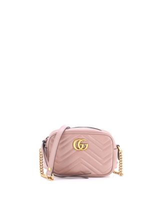 Pre-Owned Gucci Mini GG Marmont Shoulder Bag Matelasse Leather