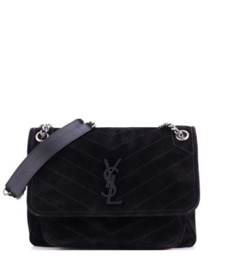 Pre-Owned Saint Laurent сумка Niki Chain Flap Matelasse Chevron из замши