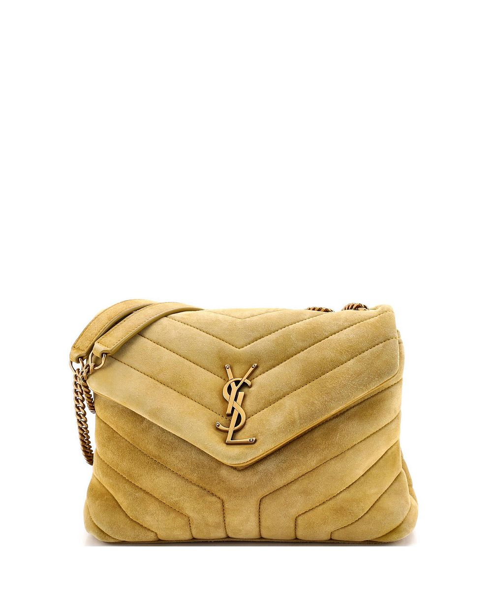 Б/у сумка Saint Laurent Small Loulou Matelasse Chevron Suede