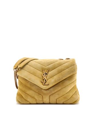 Pre-Owned Saint Laurent Small Loulou Shoulder Bag Matelasse Chevron Suede