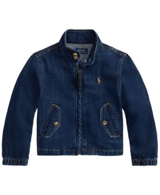 Polo Ralph Lauren Girls' 2T-6X Indigo Denim Mockneck Jacket
