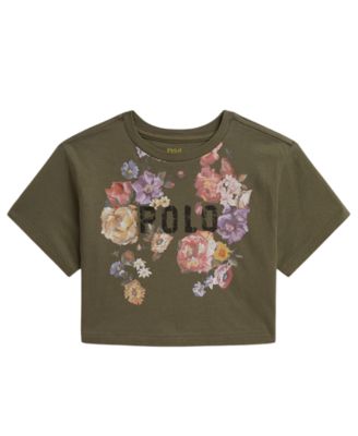 Polo Ralph Lauren детская футболка боксерского кроя из хлопкового джерси с цветочным принтом 2T-6X